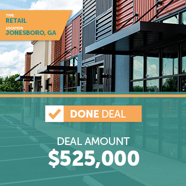 Retail - JONESBORO, Georgia. $525,000 Done Deal