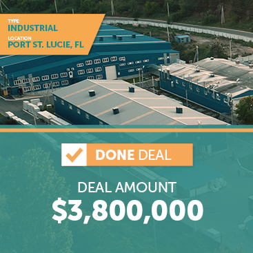 Industrial - PORT ST. LUCIE, Florida. $3,800,000 Done Deal